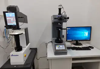 Vickers hardness tester & Brinell hardness tester in a calibration laboratory